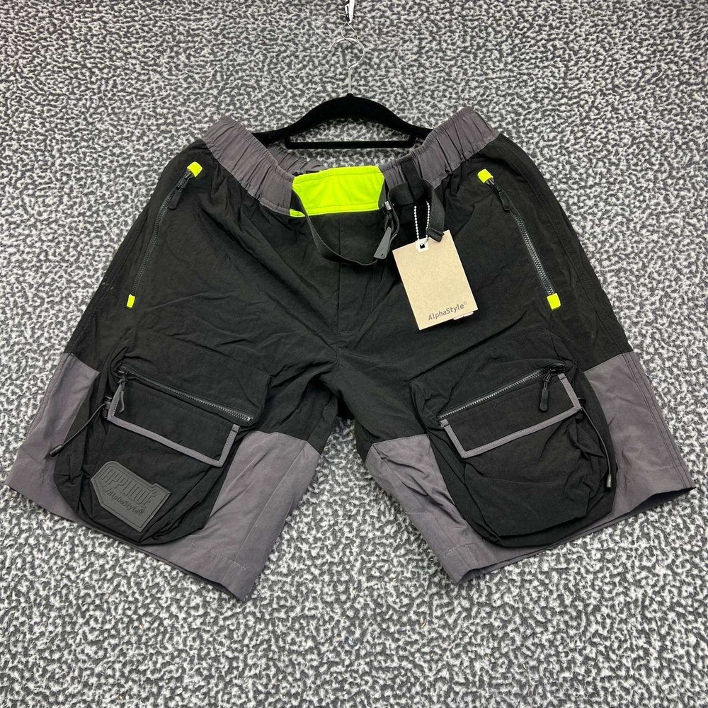 AlphaStyle Mervin Hiking Shorts Men Large Black Outdoor Pockets New L 33